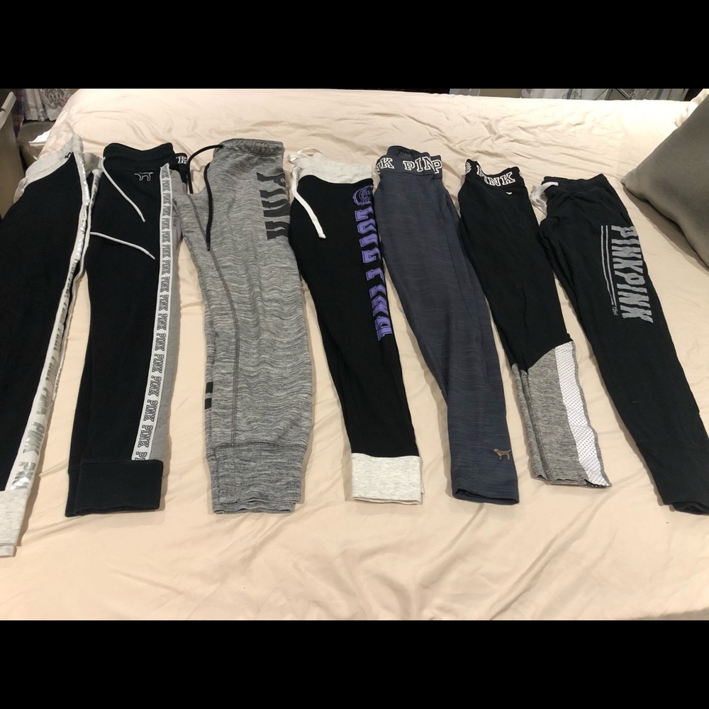 7 pairs of Victoria secret pink leggings